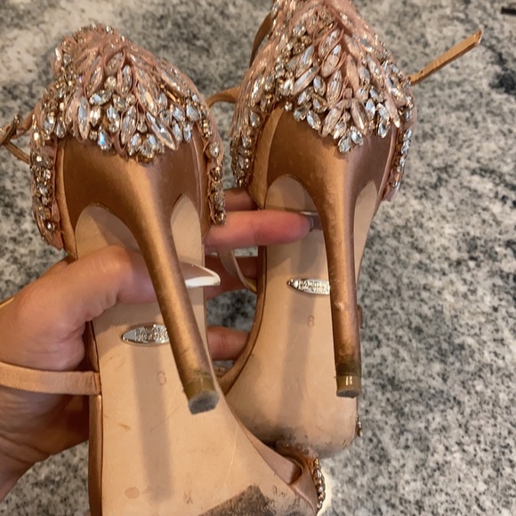 Badgley Mischka jeweled wedding heels - Picture 6 of 8